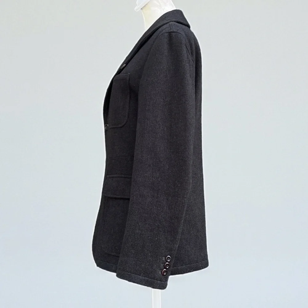 J. Crew Wallace & Barnes Merino Lambswool Sportscoat in Black Size 36S